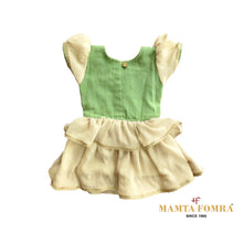 Load image into Gallery viewer, Embroidered golden Shinmery Georgette Gown