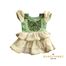 Load image into Gallery viewer, Embroidered golden Shinmery Georgette Gown