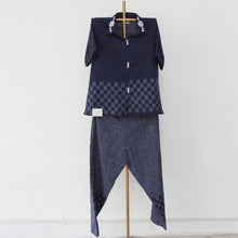 Load image into Gallery viewer, Navy Blue Cotton Pant Top.