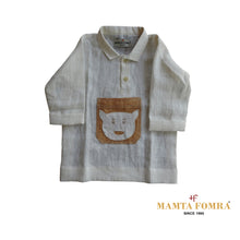 Load image into Gallery viewer, Off white and beige Linen Printed Shirt and Pand