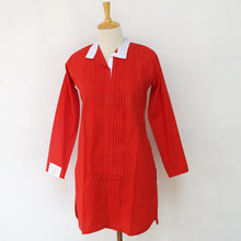 Load image into Gallery viewer, Red Color Cotton Kurta