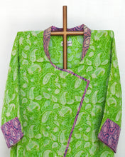 Load image into Gallery viewer, Green Linen Kurta