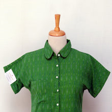 Load image into Gallery viewer, Green Pochampally Cotton Kurta