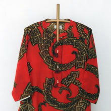 Load image into Gallery viewer, Red Pure Printed Crepe Biased Dress