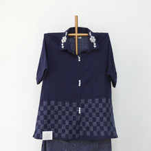 Load image into Gallery viewer, Navy Blue Cotton Pant Top.