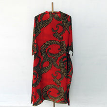 Load image into Gallery viewer, Red Pure Printed Crepe Biased Dress
