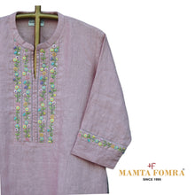 Load image into Gallery viewer, Pure linen embroidery kurta