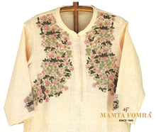 Load image into Gallery viewer, Pure linen embroidery kurta