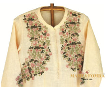 Load image into Gallery viewer, Pure linen embroidery kurta