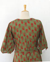 Load image into Gallery viewer, Green Mulmul Cotton Dress
