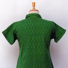 Load image into Gallery viewer, Green Pochampally Cotton Kurta