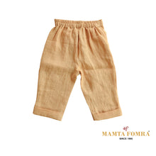 Load image into Gallery viewer, Off white and beige Linen Printed Shirt and Pand