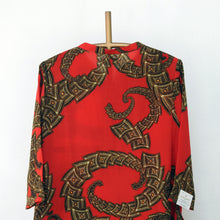 Load image into Gallery viewer, Red Pure Printed Crepe Biased Dress