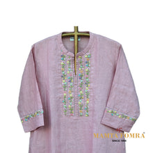 Load image into Gallery viewer, Pure linen embroidery kurta