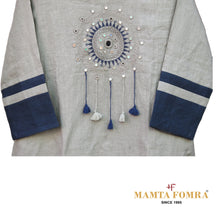 Load image into Gallery viewer, Pure linen embroidery kurta