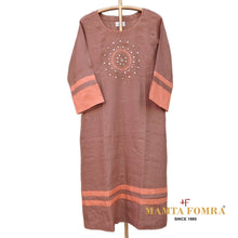 Load image into Gallery viewer, Pure linen embroidery kurta