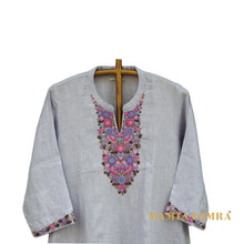 Load image into Gallery viewer, Pure Linen Hand Embroidery Kurta