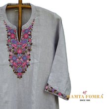 Load image into Gallery viewer, Pure Linen Hand Embroidery Kurta