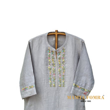Load image into Gallery viewer, Pure Linen Hand Embroidery Kurta