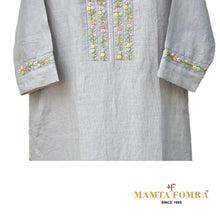 Load image into Gallery viewer, Pure Linen Hand Embroidery Kurta