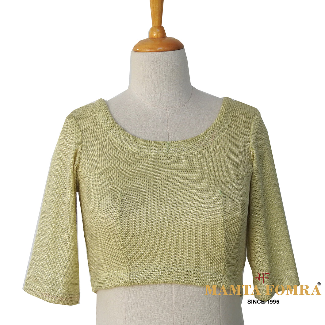 Yellow Stretchable Shimmery Blouse