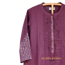 Load image into Gallery viewer, Pure linen embroidery kurta