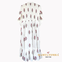 Load image into Gallery viewer, White pure cotton, block printed kurta