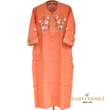 Load image into Gallery viewer, Pure linen embroidery kurta