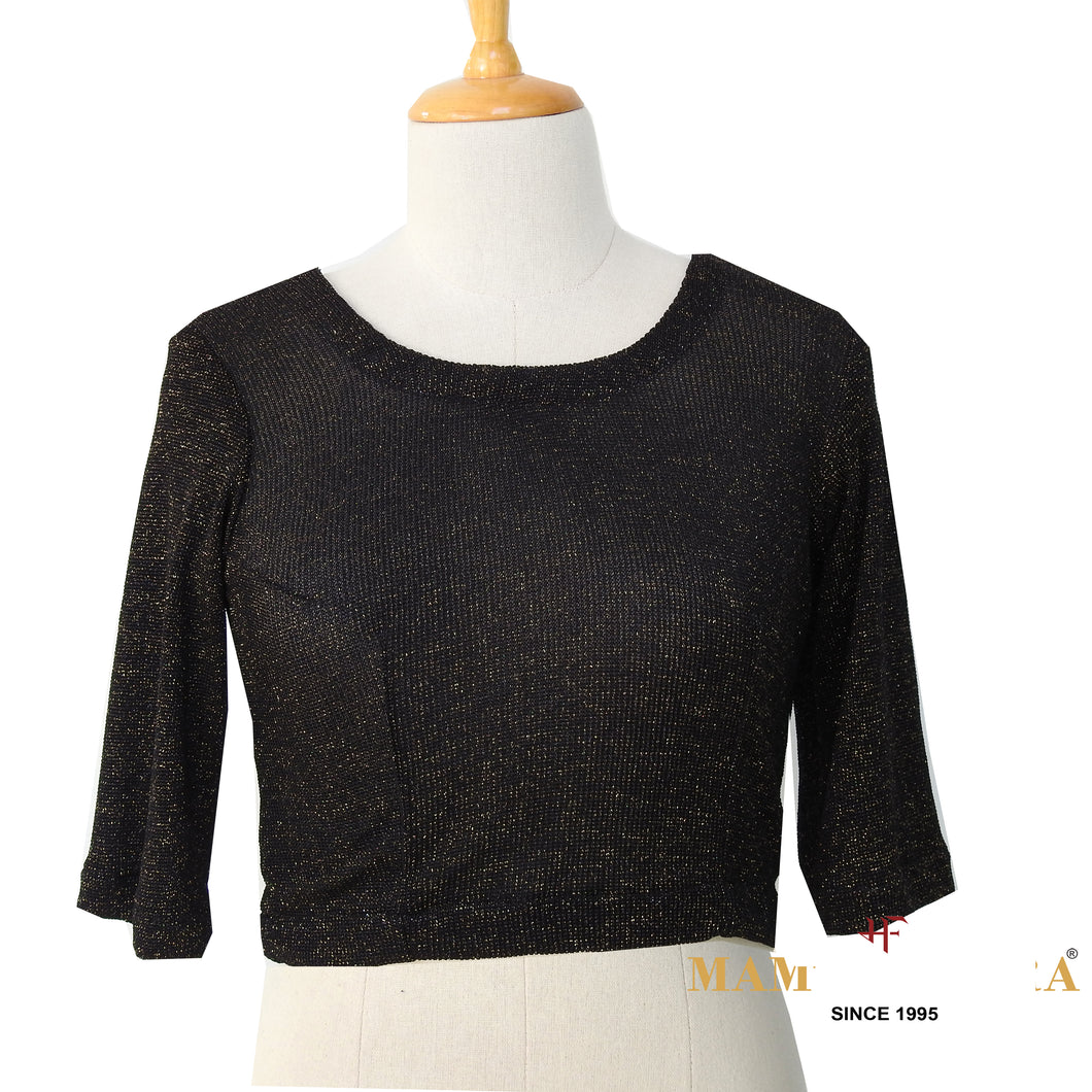 Black Stretchable Shimmery Blouse