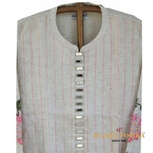 Load image into Gallery viewer, Pure linen embroidery kurta