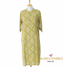 Load image into Gallery viewer, Green linen kurta