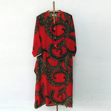 Load image into Gallery viewer, Red Pure Printed Crepe Biased Dress