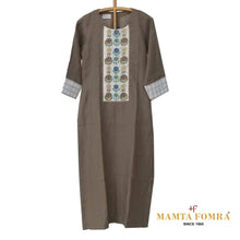 Load image into Gallery viewer, Green Linen Hand Embroidered Kurta