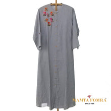 Load image into Gallery viewer, Linen Gray Hand Embroidered Kurta