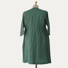 Load image into Gallery viewer, Sea - Foam Green Linen Kurta with Multicoloured Embroidery.