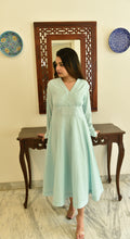 Load image into Gallery viewer, Pure Cotton Aqua Blue Only Kurta