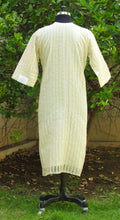 Load image into Gallery viewer, Off White and Mild Beige Organza Kurta