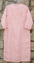 Load image into Gallery viewer, Pure Linen Kurta in Pink & White Hues