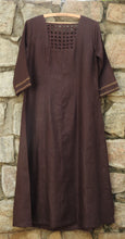 Load image into Gallery viewer, Pure Linen Brown Dress