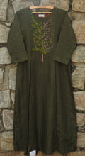 Load image into Gallery viewer, Bottle Green Pure Linen Kurta