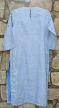 Load image into Gallery viewer, Blue Pure Linen Kurta