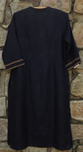 Load image into Gallery viewer, Pure Linen Navy Blue Kurta