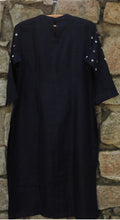 Load image into Gallery viewer, Navy Blue Pure Linen Kurta