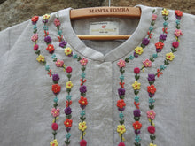 Load image into Gallery viewer, Fog Gray Kurta with Hand Embroidery Yoke (Price on Request)