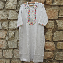 Load image into Gallery viewer, Fog Gray Kurta with Hand Embroidery Yoke (Price on Request)