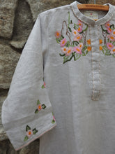 Load image into Gallery viewer, Grandma Gray Kurta With Hand Embroidery
