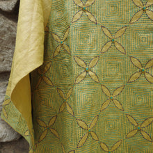 Load image into Gallery viewer, Pineapple Yellow Half Body Panel Kurta with Katha Embroidery (Price on Request)