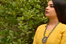 Load image into Gallery viewer, Enamel Ganesha Neckpiece in Silver