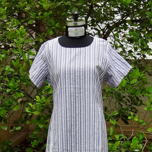 Load image into Gallery viewer, Purple Seersucker Double Slit Dress