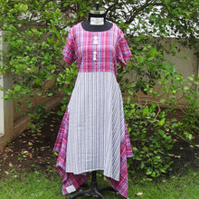 Load image into Gallery viewer, Purple & Pink Seersucker Dress